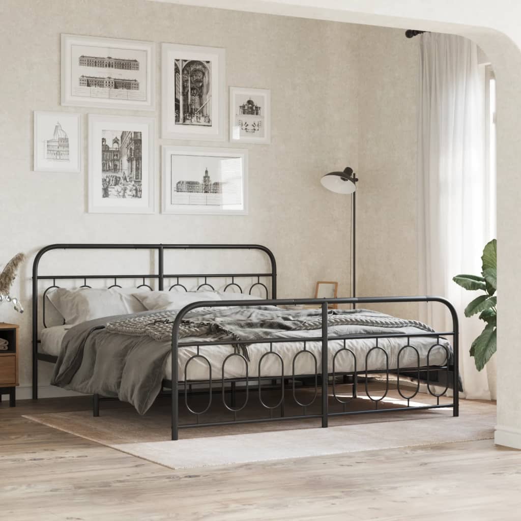 Metal Bed Frame Without Mattress 140X200Cm