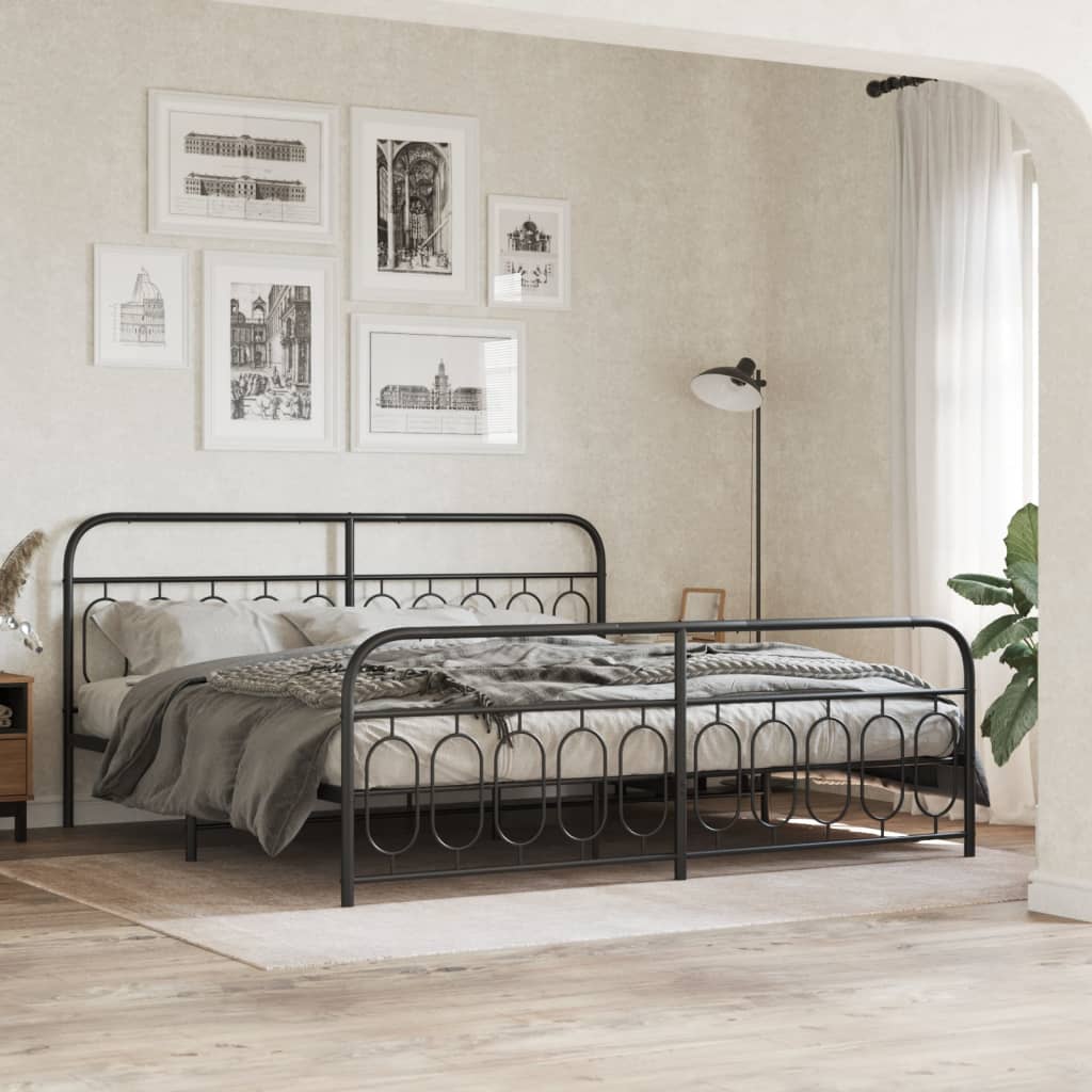 Metal Bed Frame Without Mattress 140X200Cm