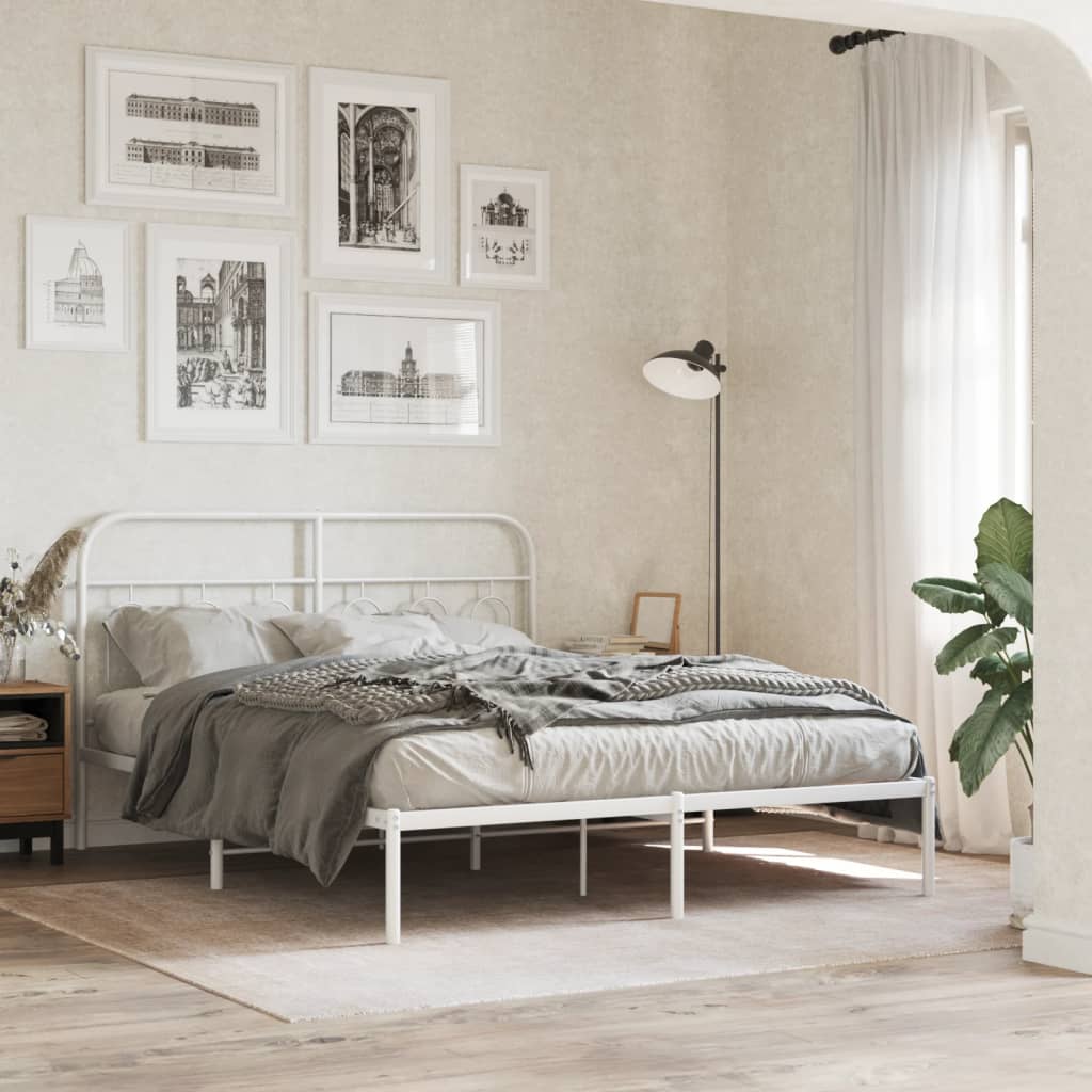 Metal Bed Frame Without Mattress 140X200Cm