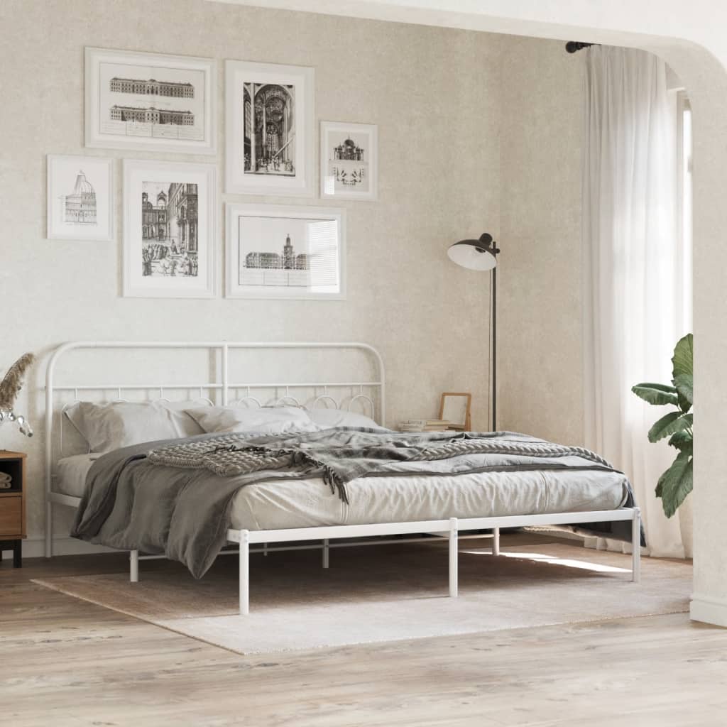 Metal Bed Frame Without Mattress 140X200Cm