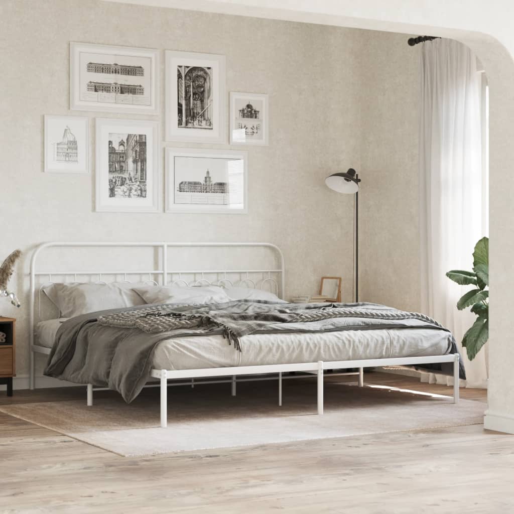Metal Bed Frame Without Mattress 140X200Cm