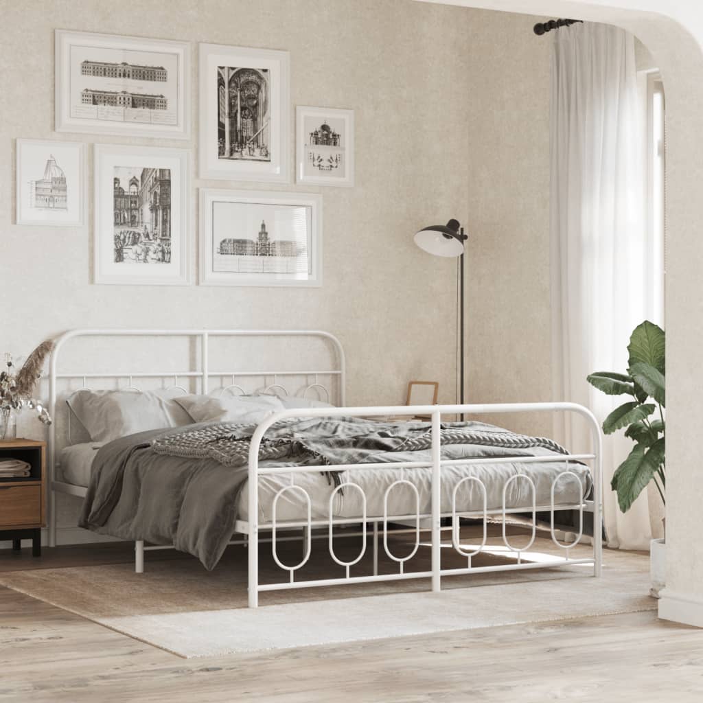 Metal Bed Frame Without Mattress 140X200Cm