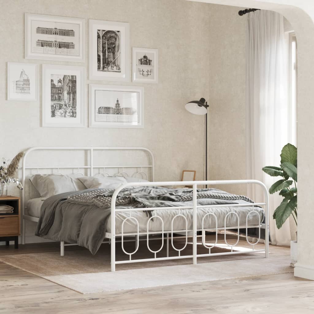 Metal Bed Frame Without Mattress 140X200Cm