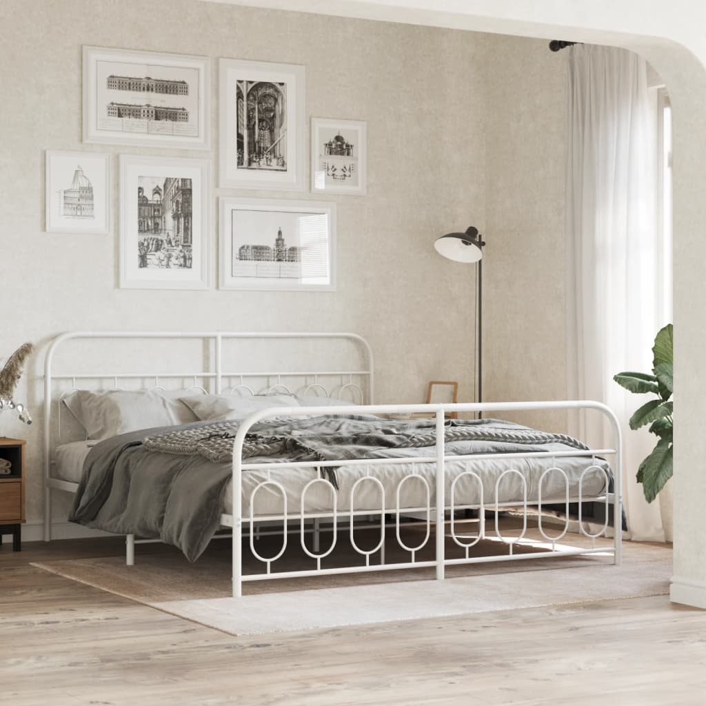 Metal Bed Frame Without Mattress 140X200Cm