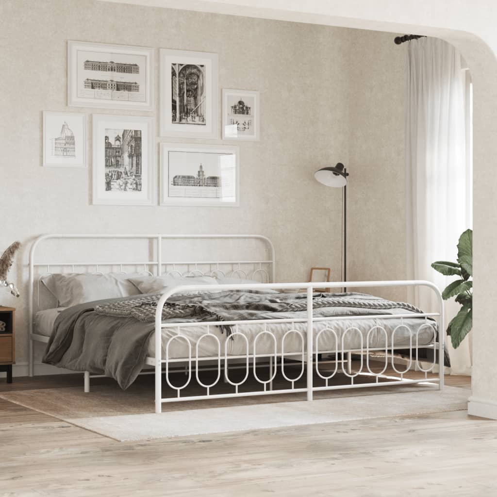 Metal Bed Frame Without Mattress 140X200Cm