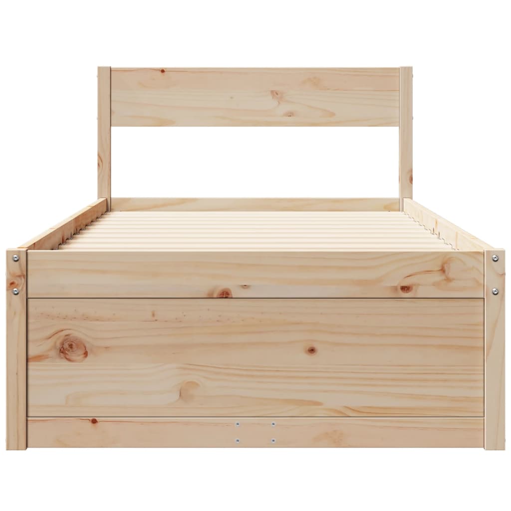 Bed Frame Without Mattress Solid Wood Pine