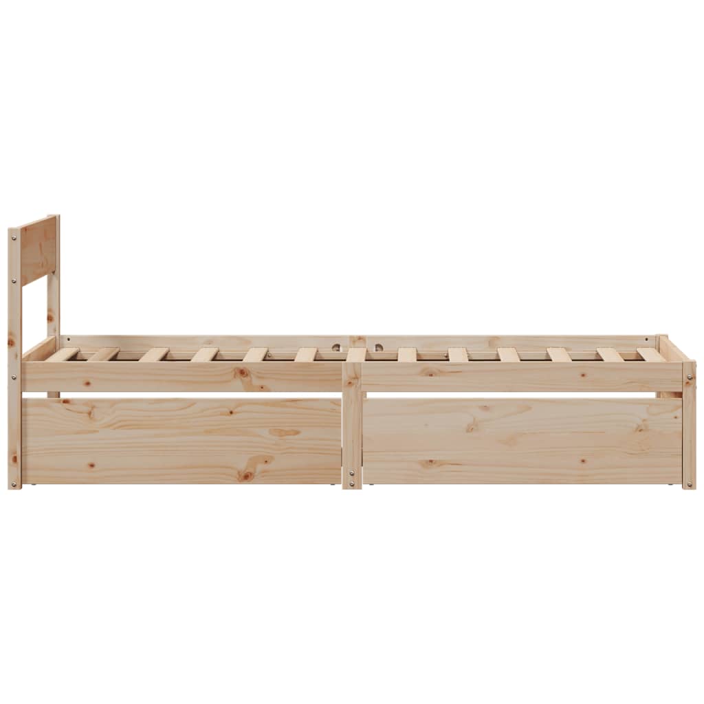 Bed Frame Without Mattress Solid Wood Pine