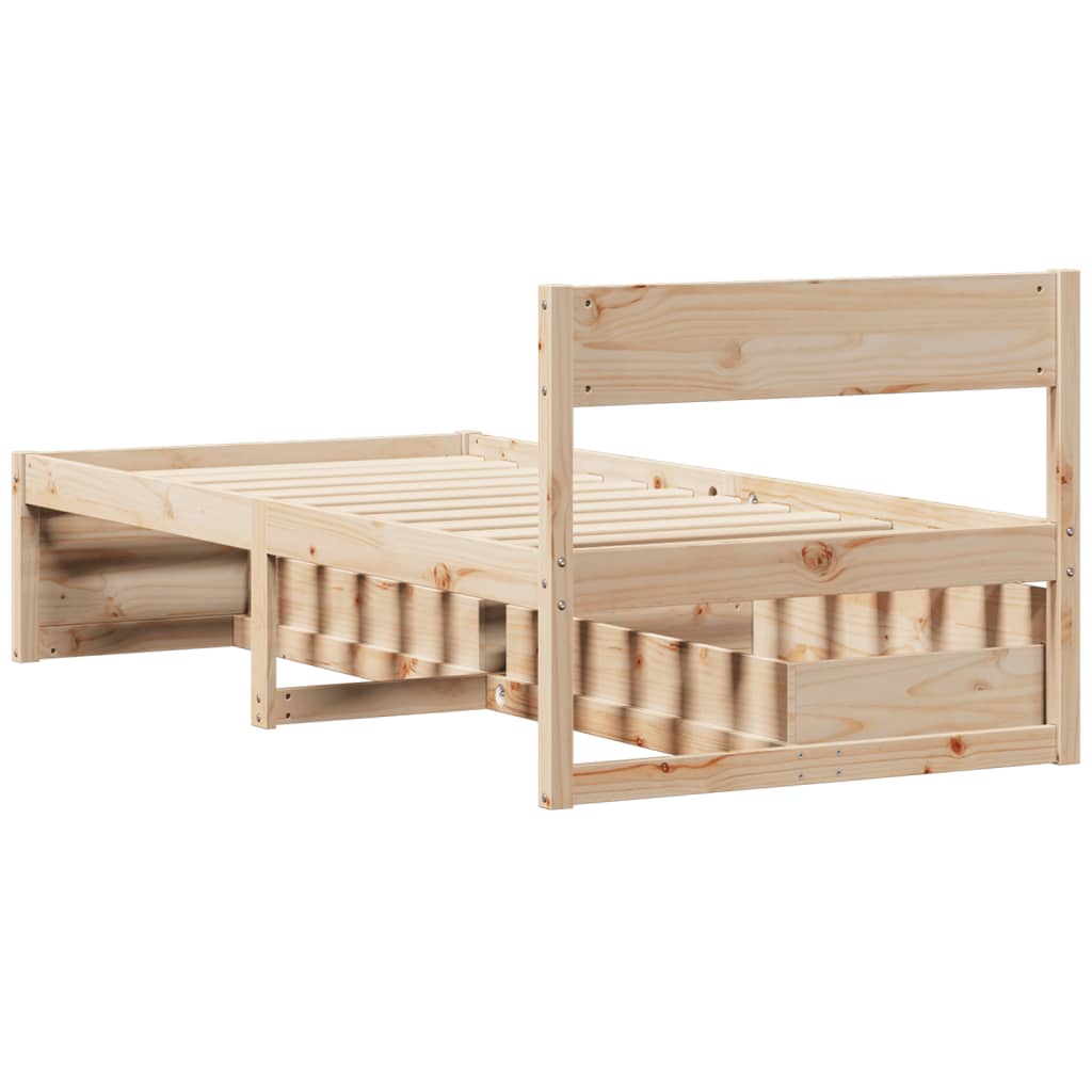 Bed Frame Without Mattress Solid Wood Pine