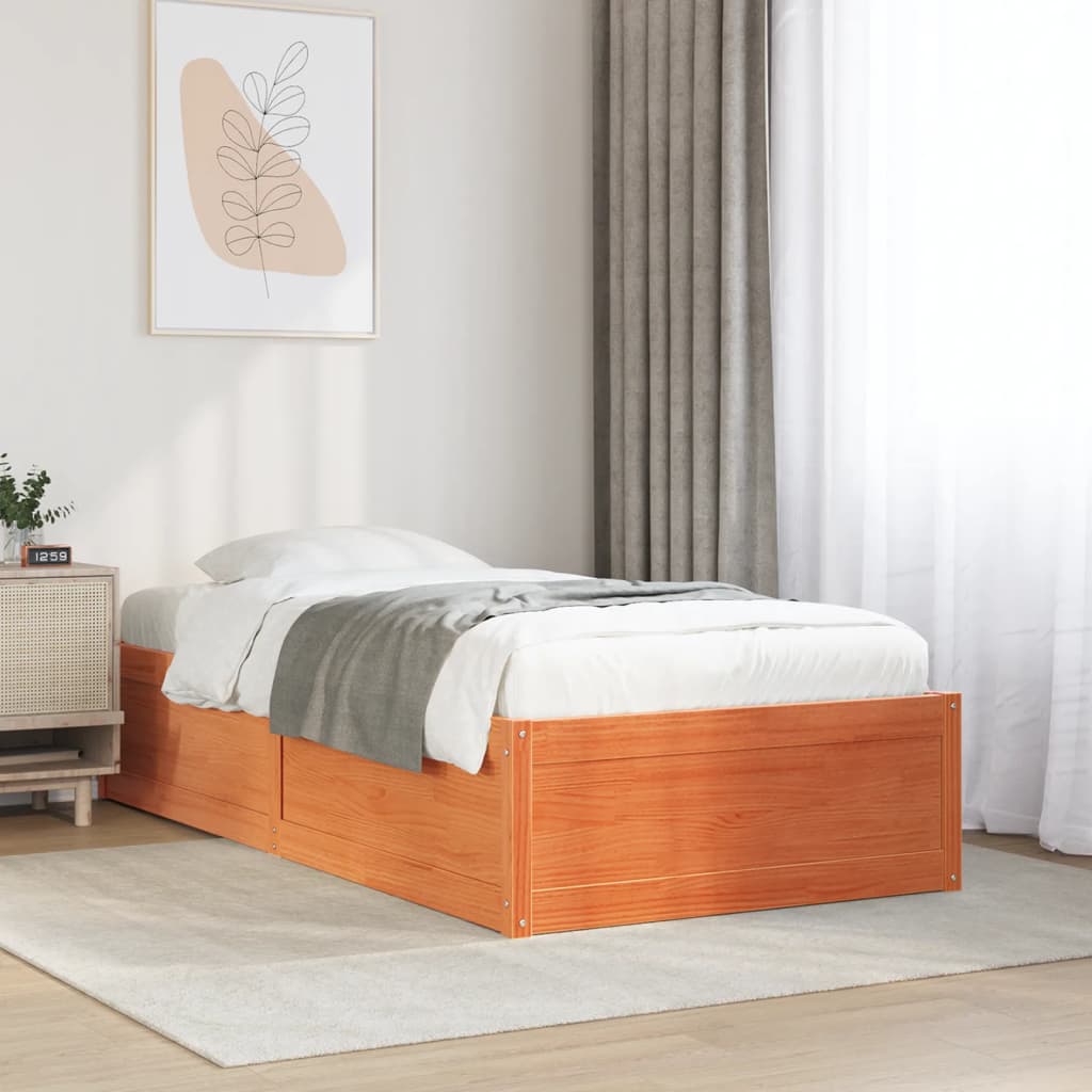 Bed Frame Without Mattress Solid Wood Pine