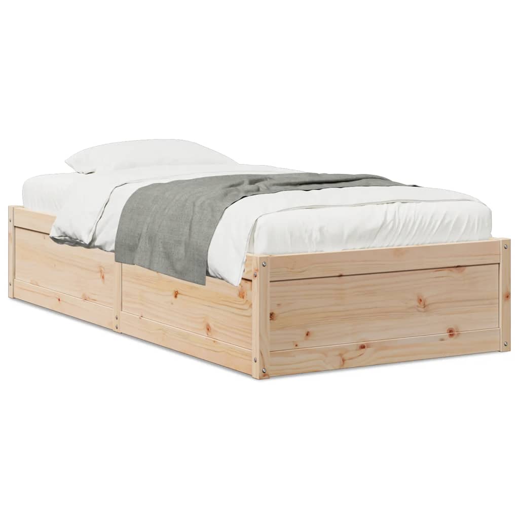 Bed Frame Without Mattress Solid Wood Pine