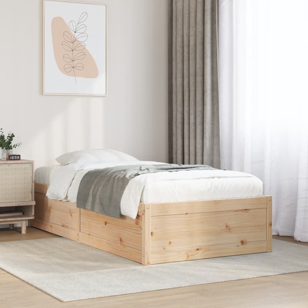 Bed Frame Without Mattress Solid Wood Pine