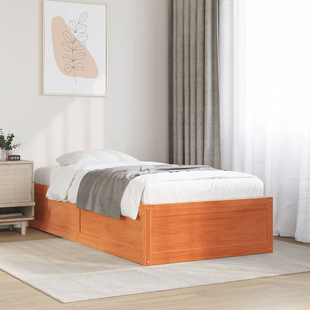 Bed Frame Without Mattress Solid Wood Pine