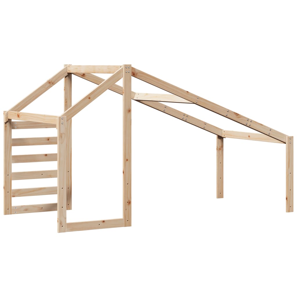 Kids' Bed Roof Solid Wood Pine