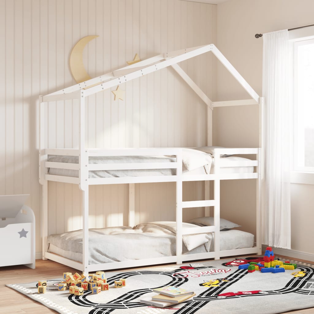 Kids' Bed Roof Solid Wood Pine