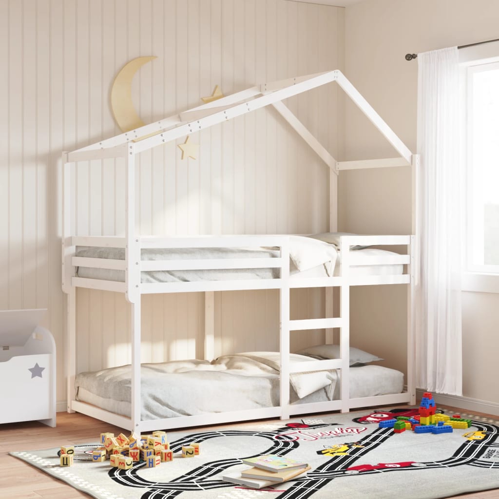 Kids' Bed Roof Solid Wood Pine