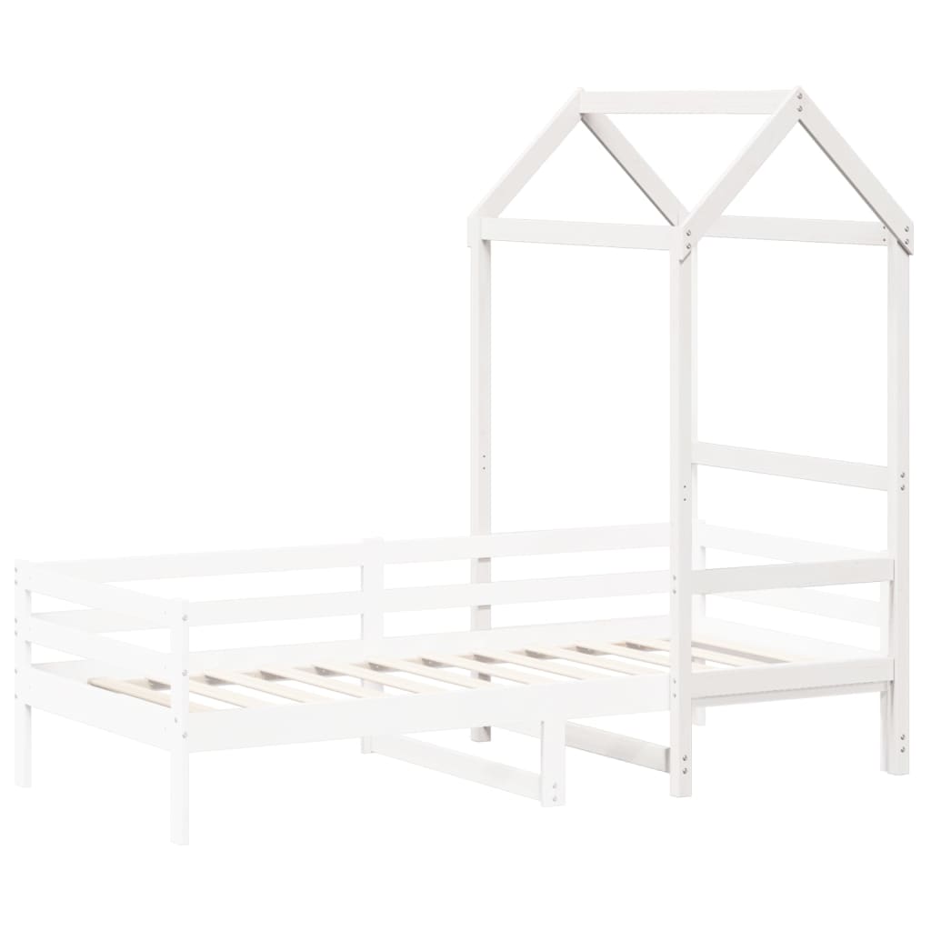 Kids' Bed Roof Solid Wood Pine