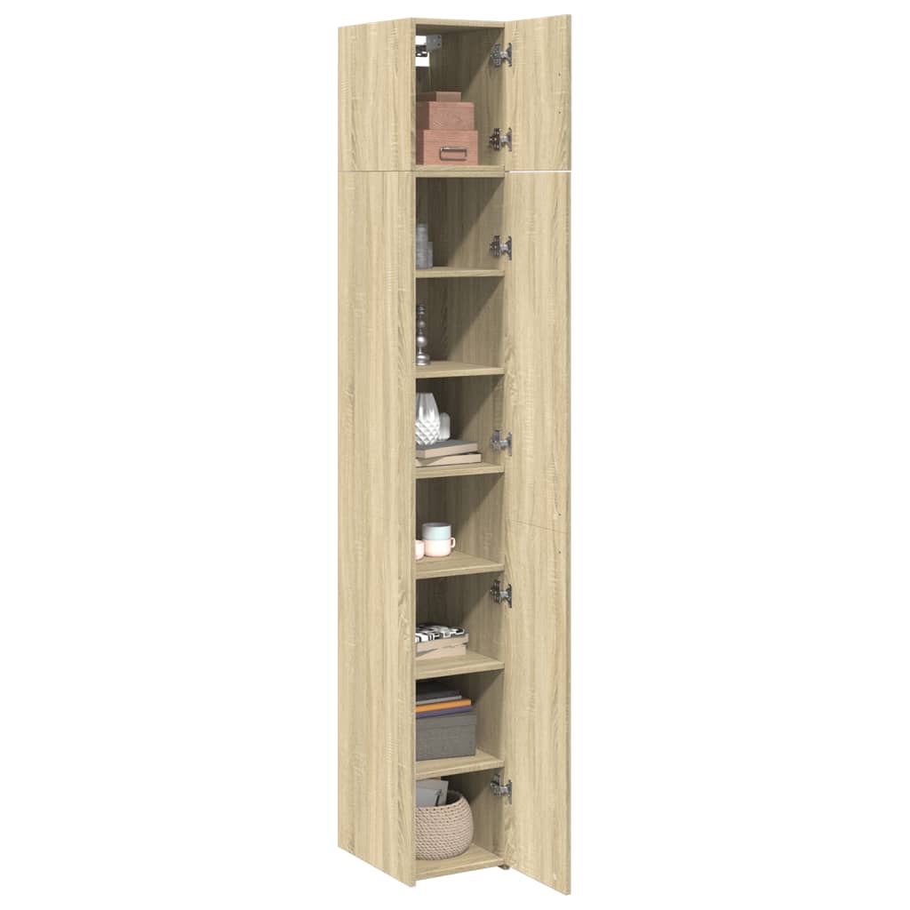 Slim Storage Cabinet 30X42.5X225 Cm Engineered Wood