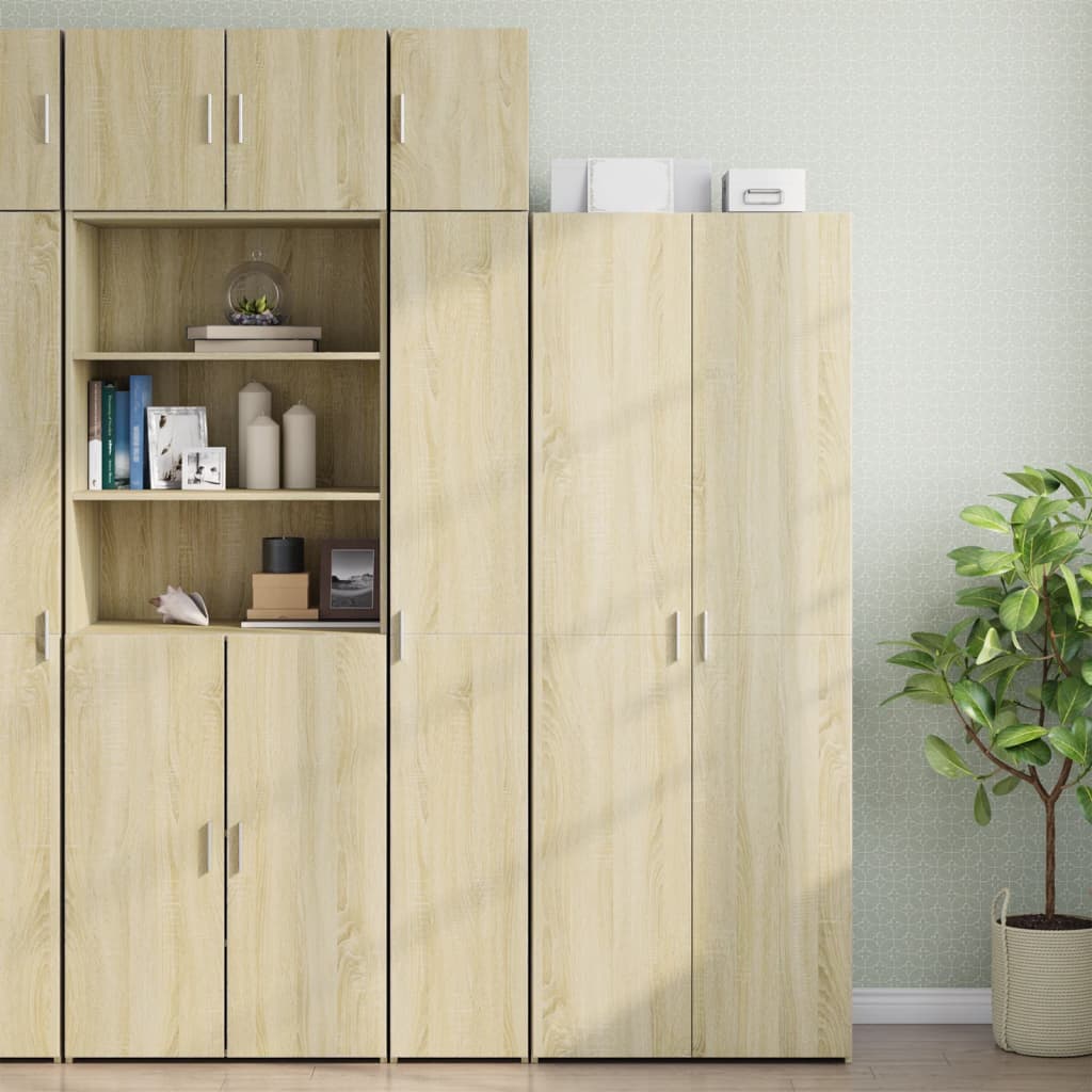 Slim Storage Cabinet 30X42.5X225 Cm Engineered Wood