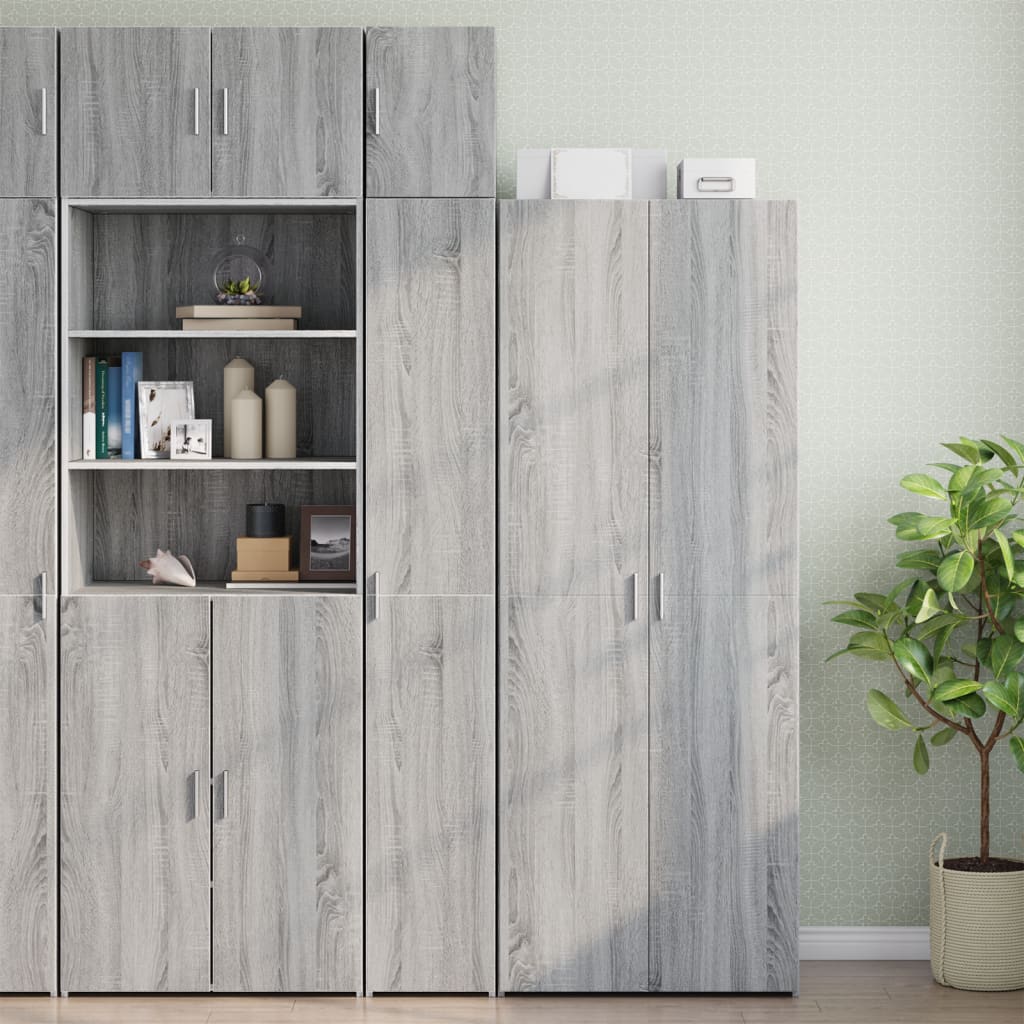 Slim Storage Cabinet 30X42.5X225 Cm Engineered Wood