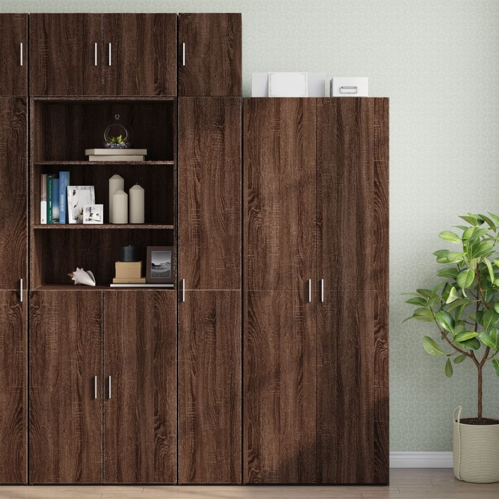 Slim Storage Cabinet 30X42.5X225 Cm Engineered Wood