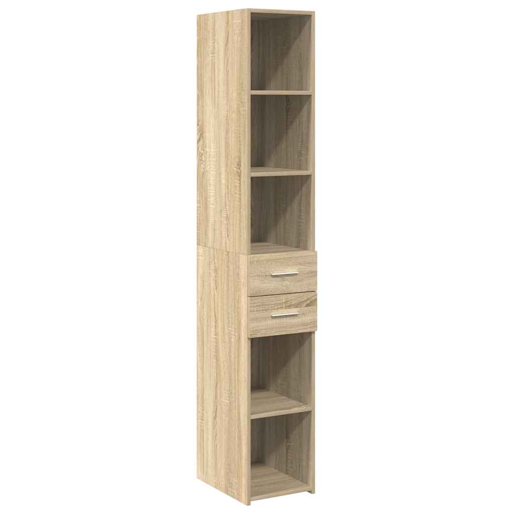 Slim Storage Cabinet 30X42.5X225 Cm Engineered Wood