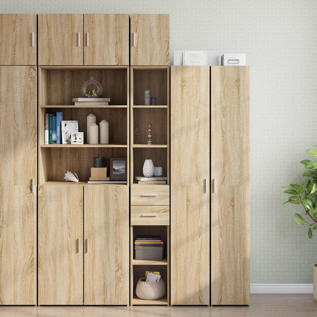 Slim Storage Cabinet 30X42.5X225 Cm Engineered Wood