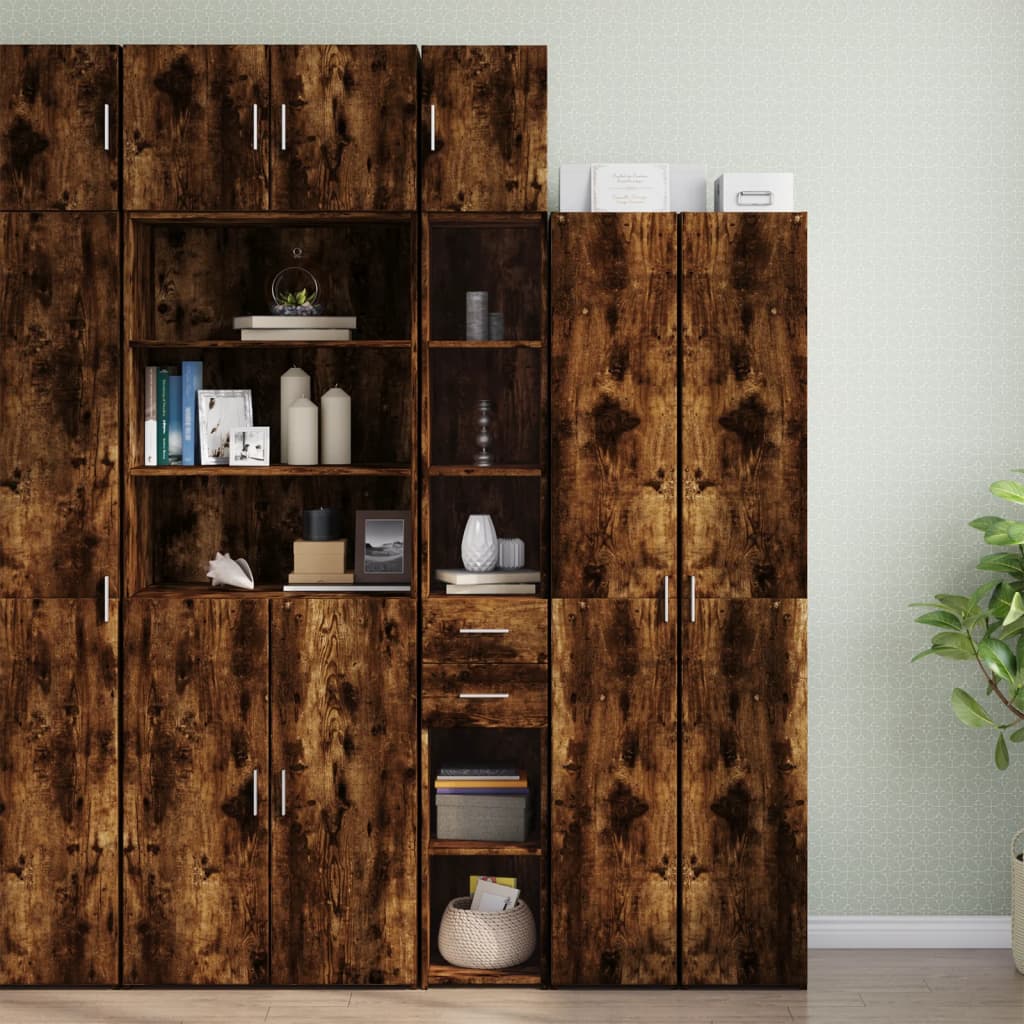 Slim Storage Cabinet 30X42.5X225 Cm Engineered Wood