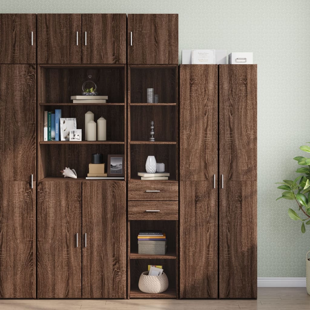 Slim Storage Cabinet 40X42.5X225 Cm Engineered Wood