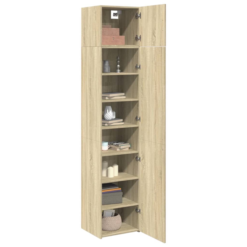 Slim Storage Cabinet 45X42.5X225 Cm Engineered Wood