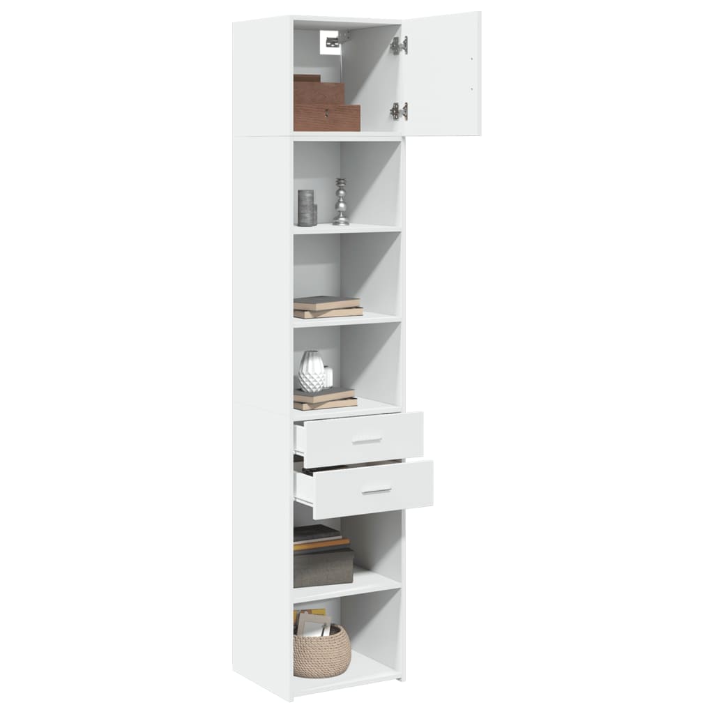 Slim Storage Cabinet 45X42.5X225 Cm Engineered Wood