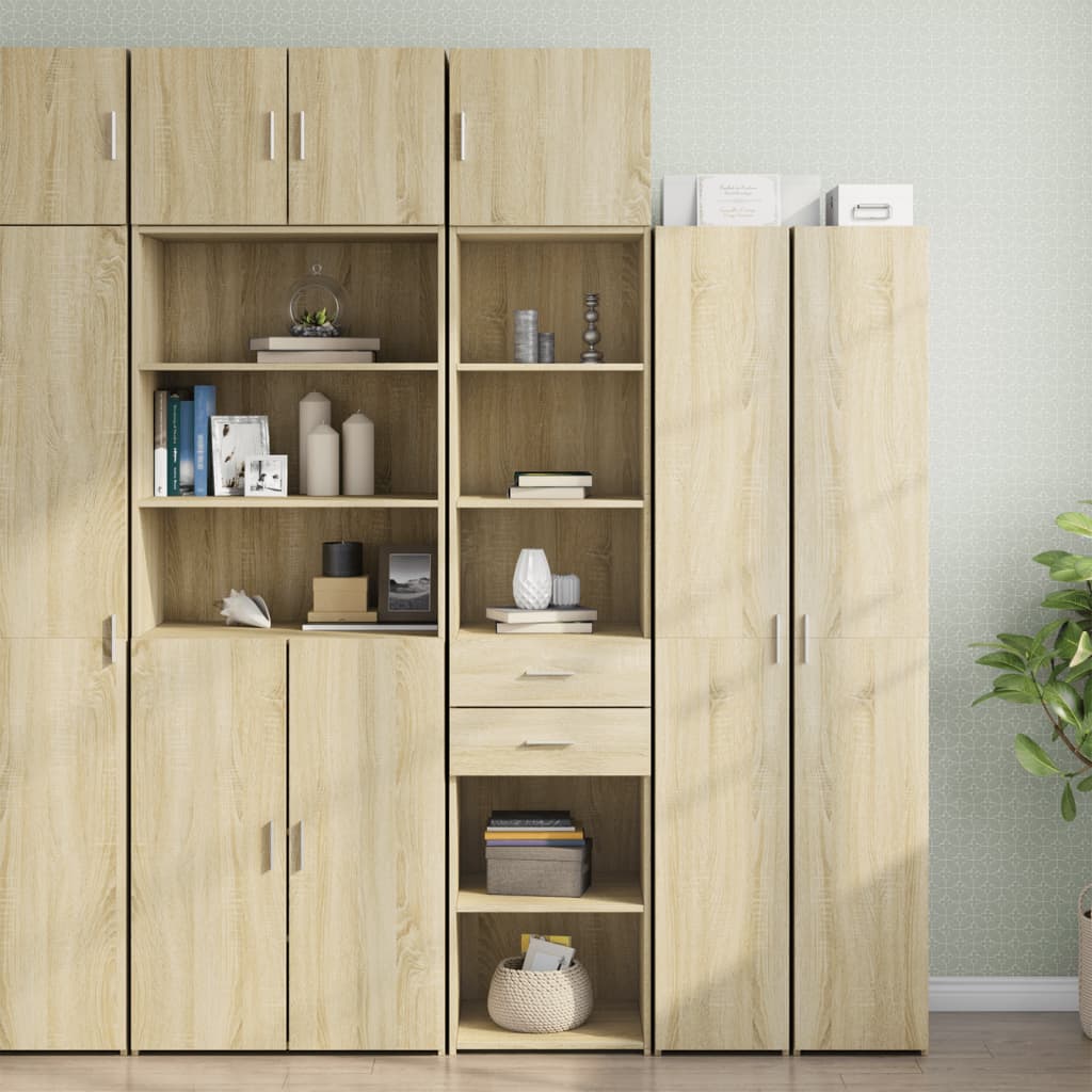 Slim Storage Cabinet 45X42.5X225 Cm Engineered Wood