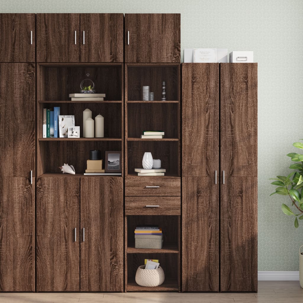 Slim Storage Cabinet 45X42.5X225 Cm Engineered Wood