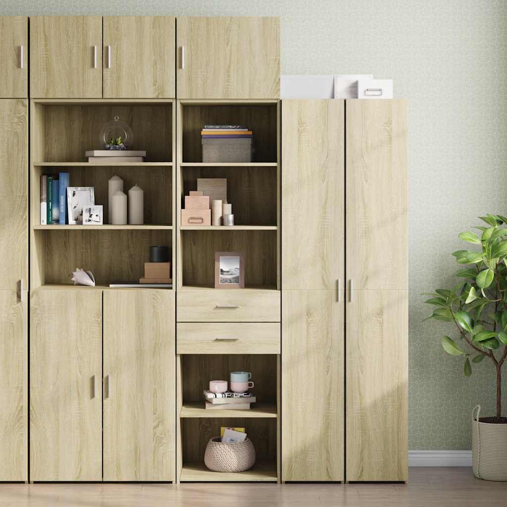 Slim Storage Cabinet 50X42.5X225 Cm Engineered Wood