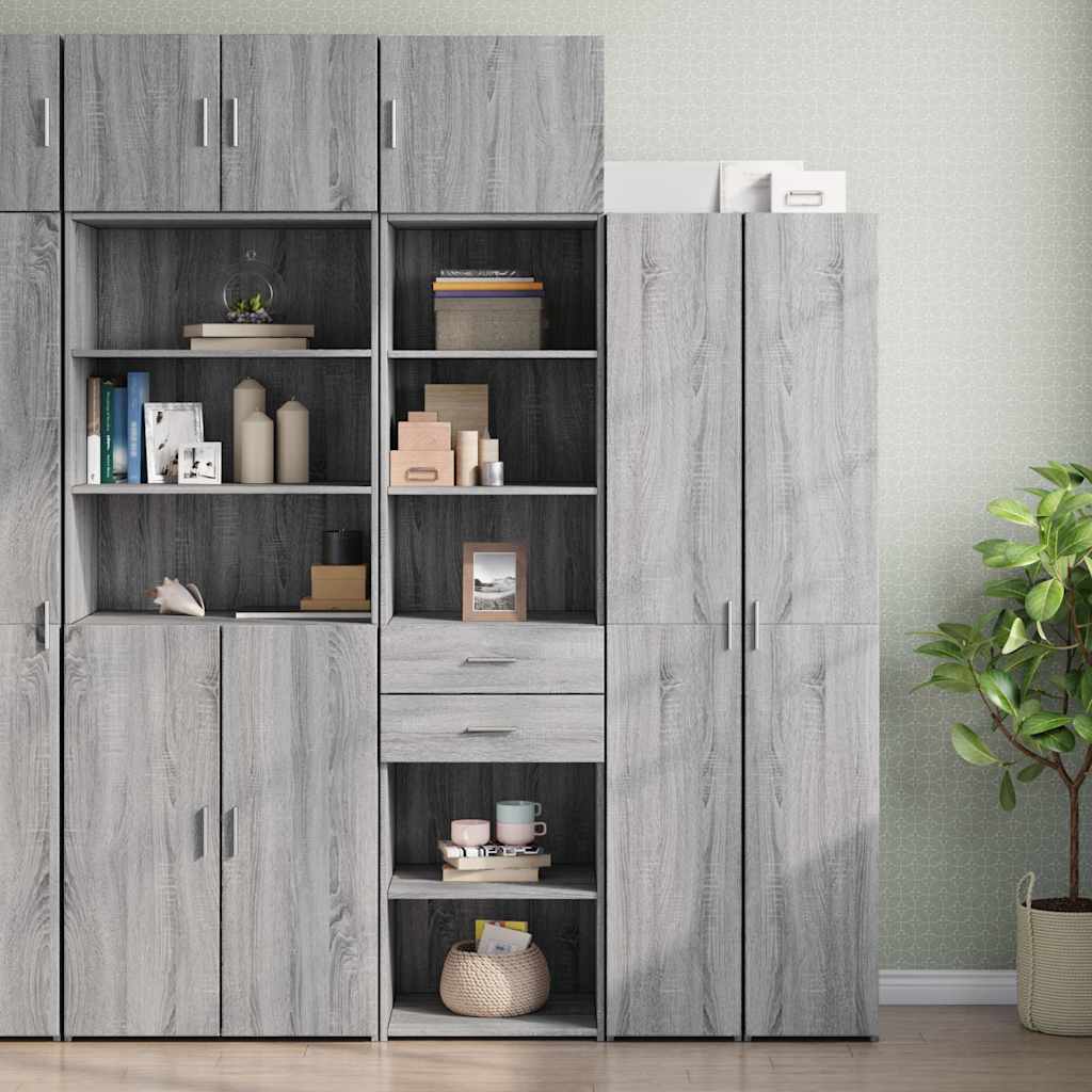 Slim Storage Cabinet 50X42.5X225 Cm Engineered Wood