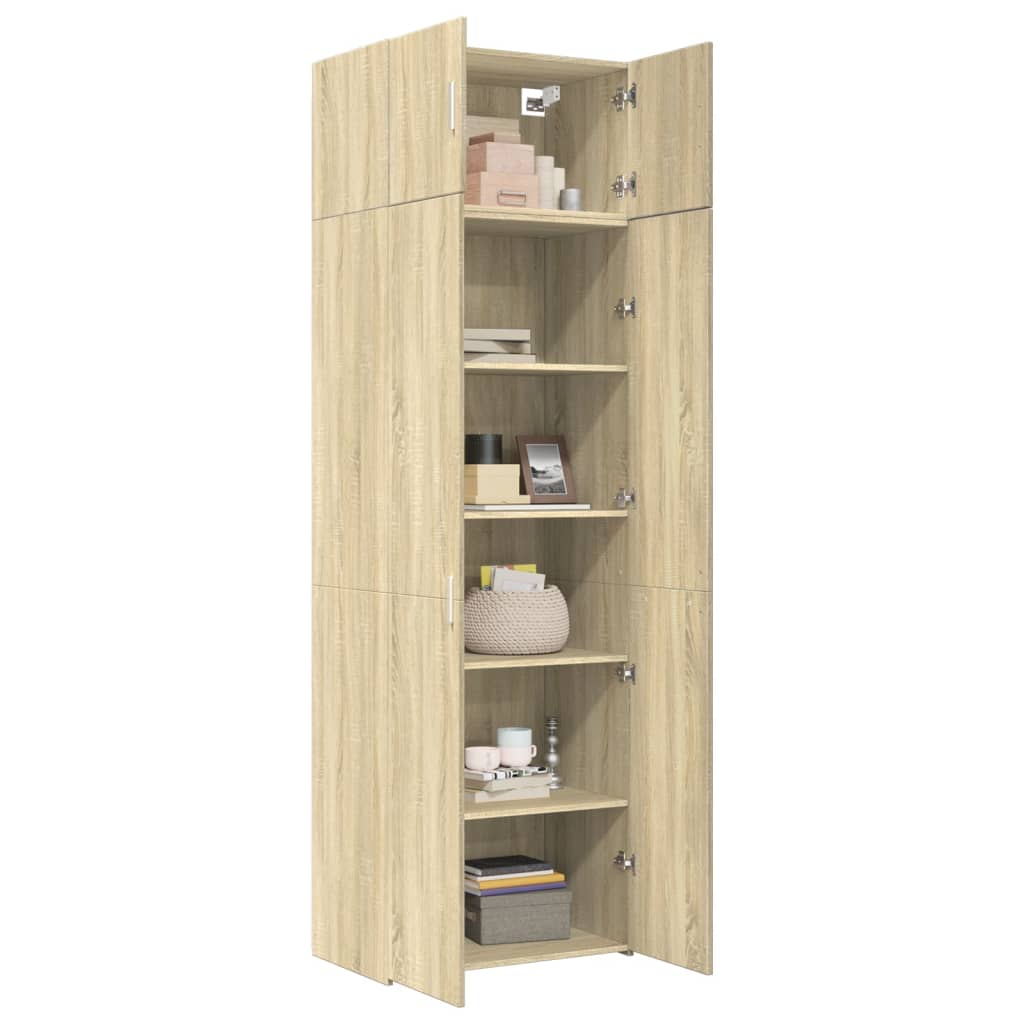 Storage Cabinet 70X42.5X225 Cm Engineered Wood