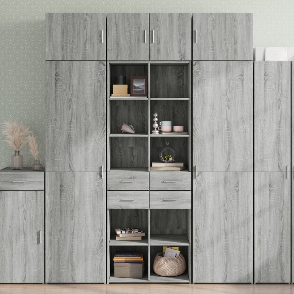 Storage Cabinet 70X42.5X225 Cm Engineered Wood