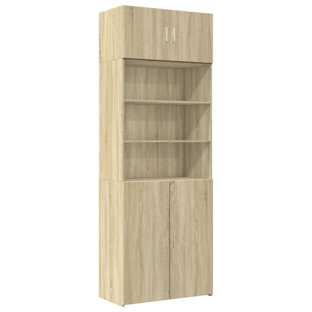 Storage Cabinet 80X42.5X225 Cm Engineered Wood