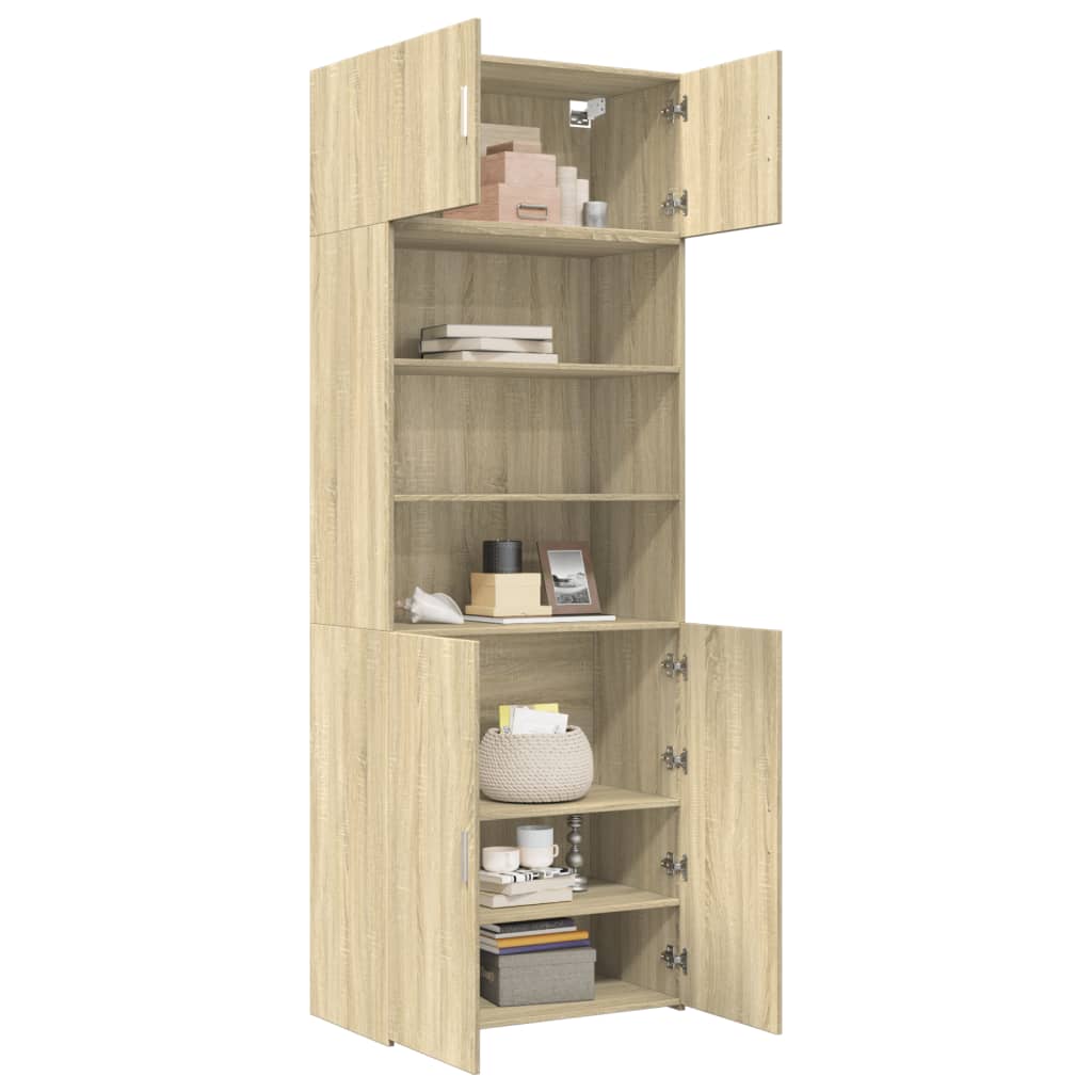 Storage Cabinet 80X42.5X225 Cm Engineered Wood