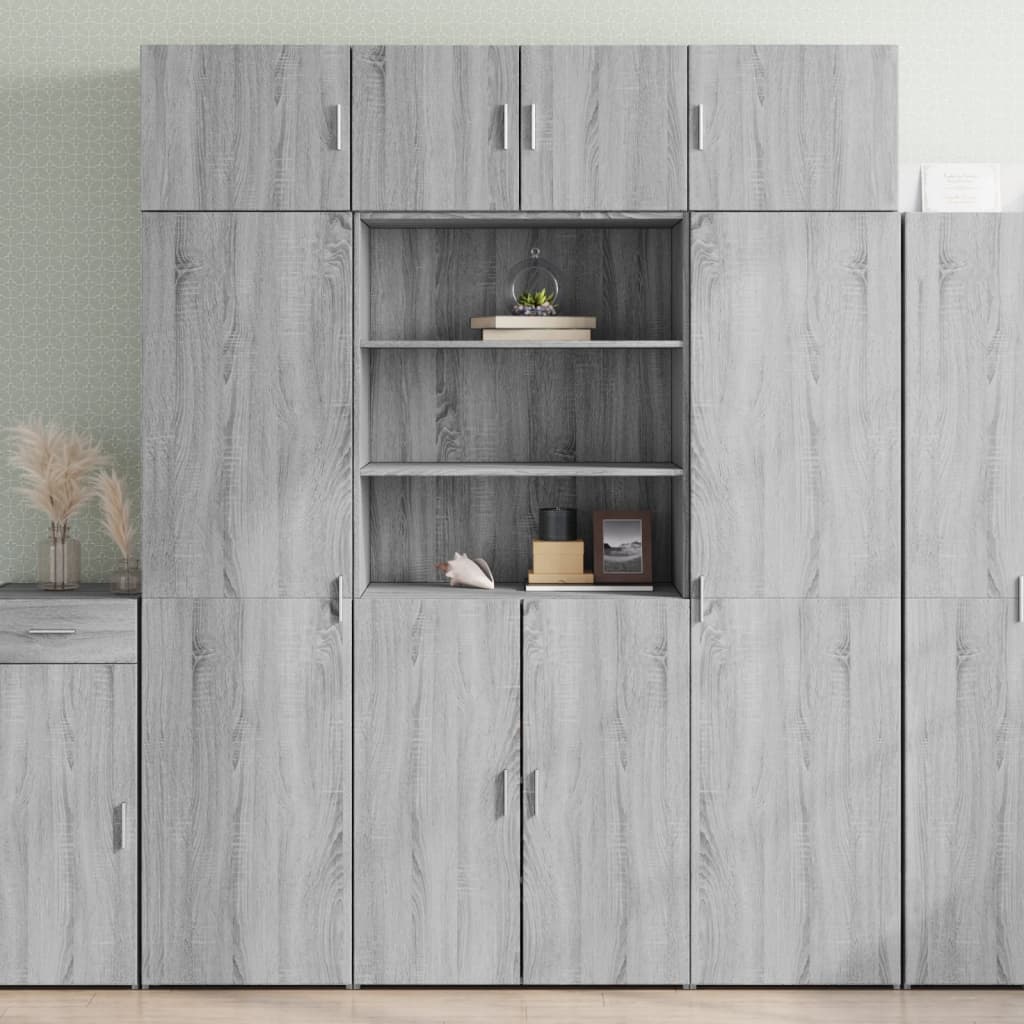 Storage Cabinet 80X42.5X225 Cm Engineered Wood