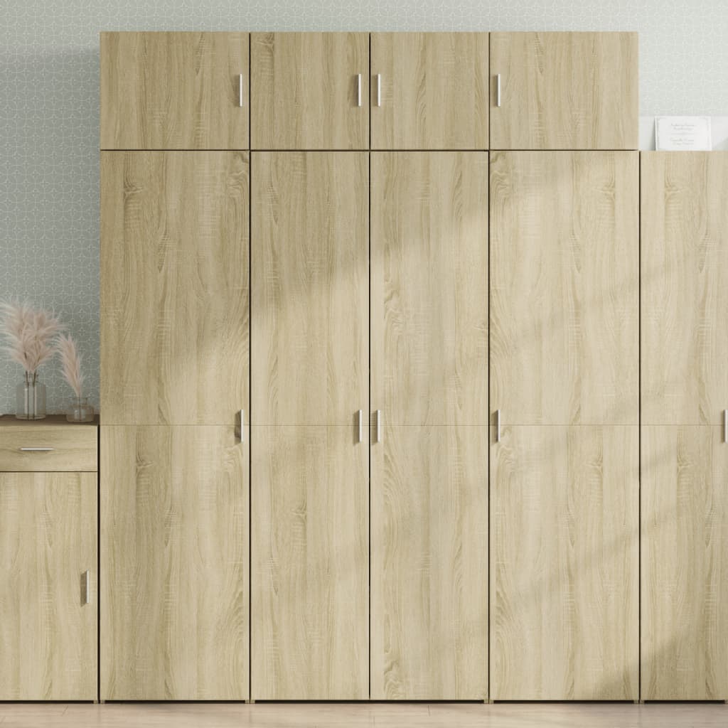 Storage Cabinet 80X42.5X225 Cm Engineered Wood
