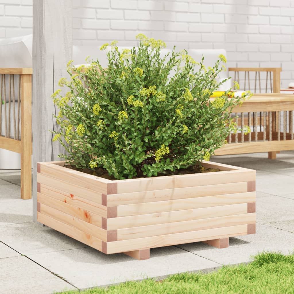Garden Planter 60X60X26.5 Cm Solid Wood Pine