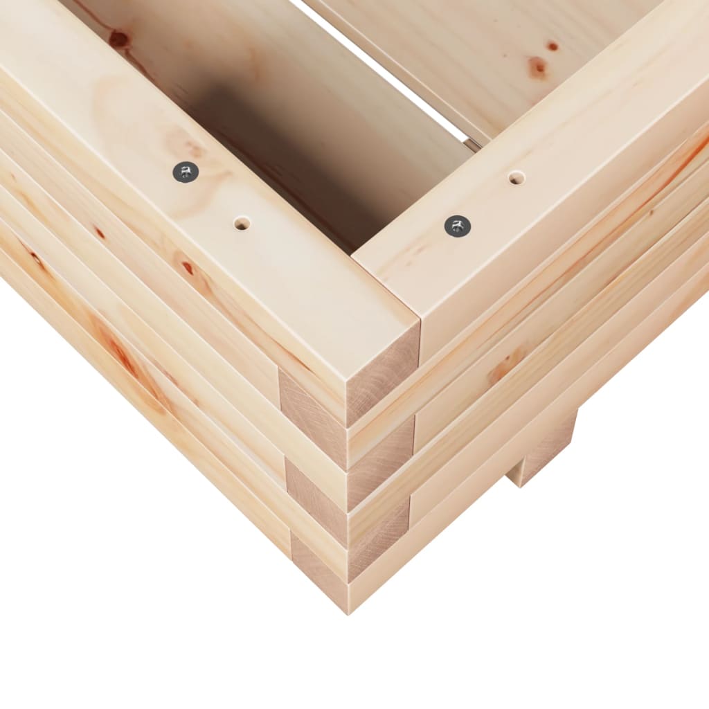 Garden Planter 60X60X26.5 Cm Solid Wood Pine