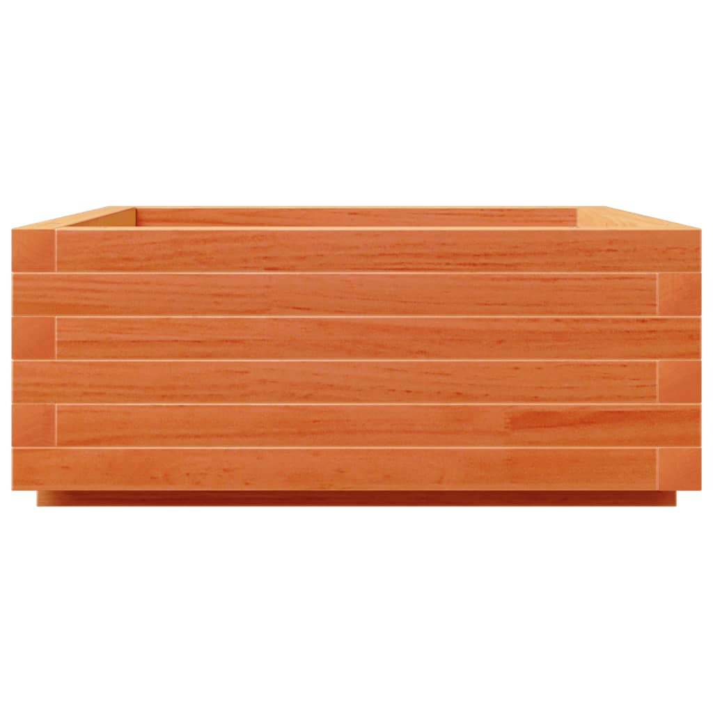 Garden Planter Wax Brown 60X60X26.5 Cm Solid Wood Pine