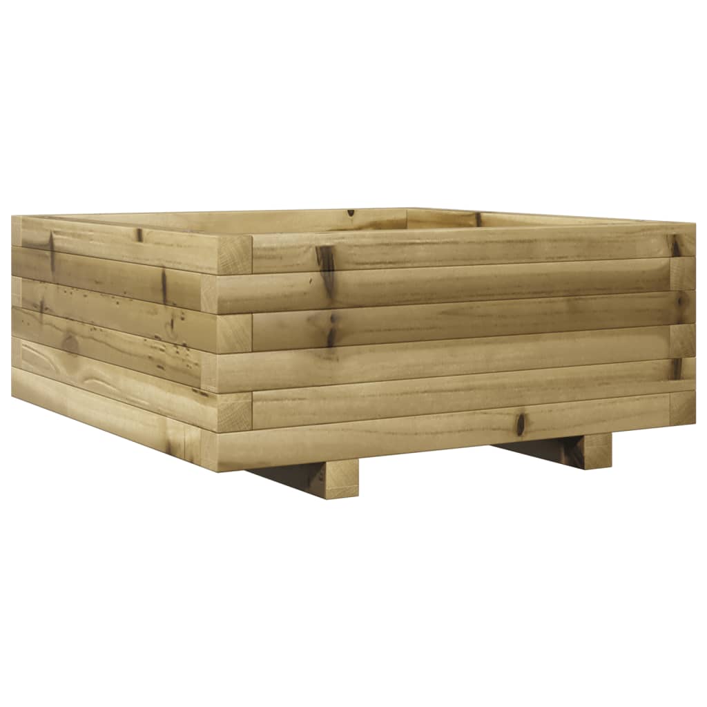 Garden Planter 60X60X26.5 Cm Impregnated Wood Pine