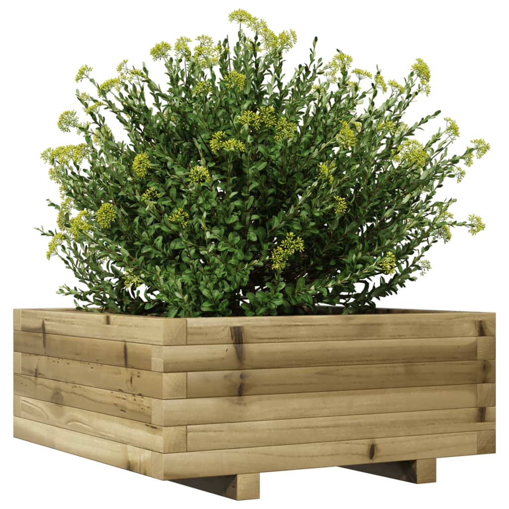 Garden Planter 60X60X26.5 Cm Impregnated Wood Pine