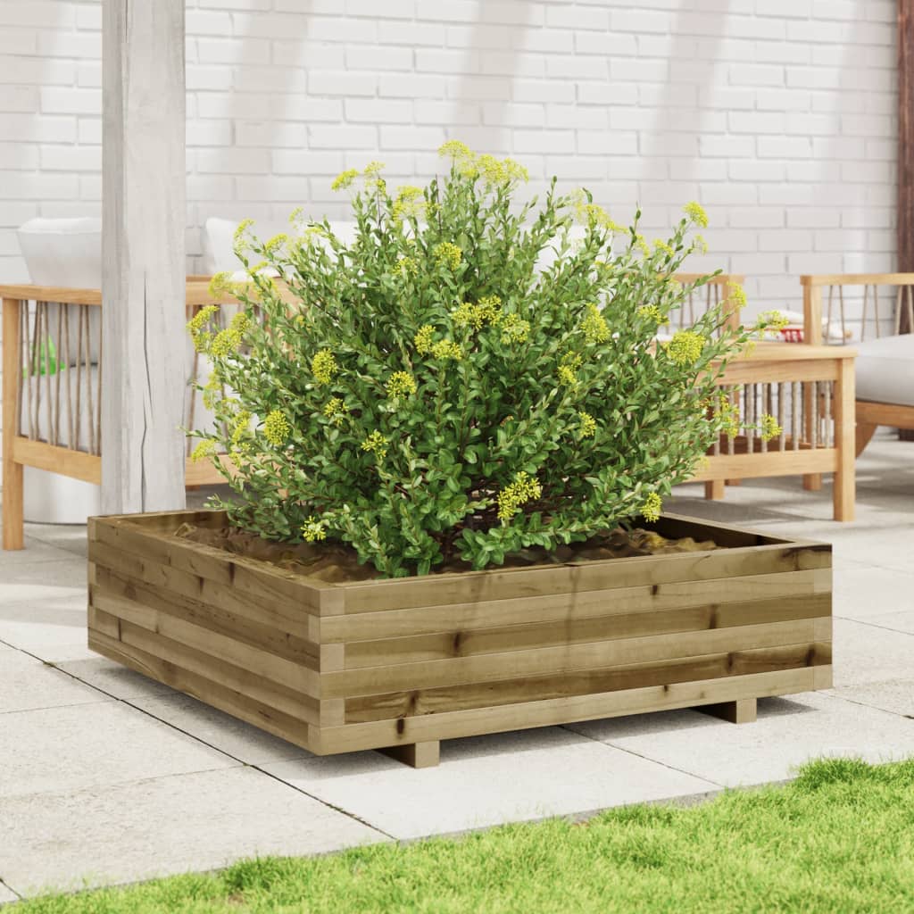 Garden Planter 90X90X26.5 Cm Impregnated Wood Pine