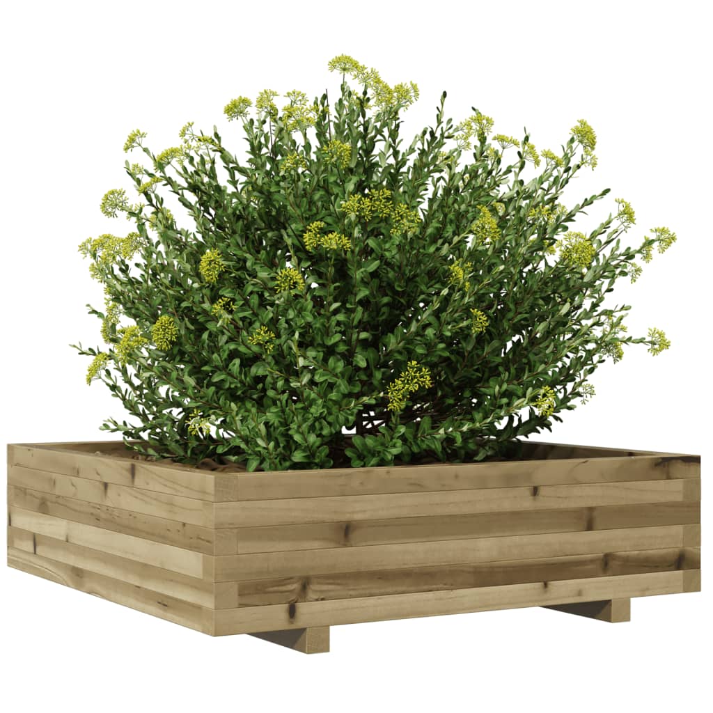 Garden Planter 90X90X26.5 Cm Impregnated Wood Pine