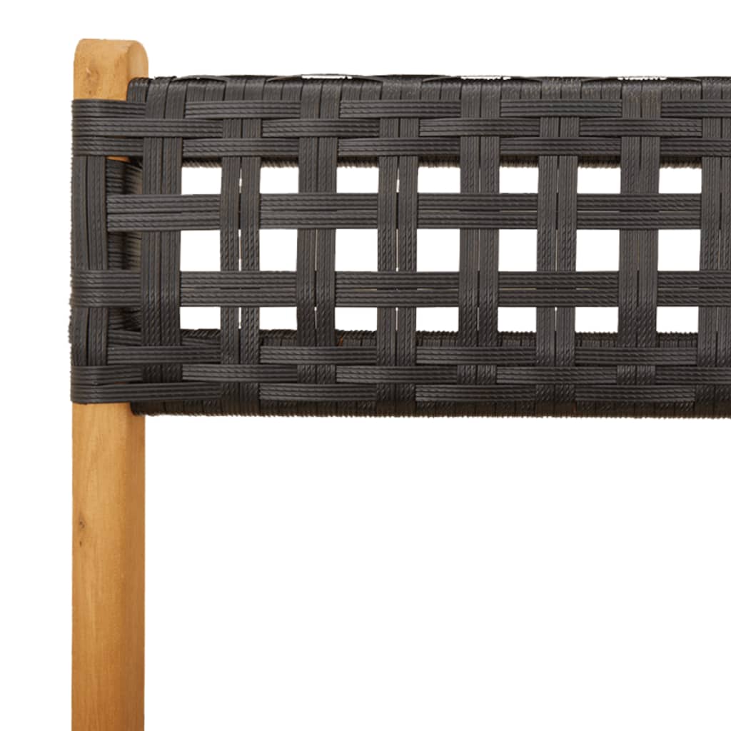 3 Piece Bistro Set Poly Rattan And Solid Wood