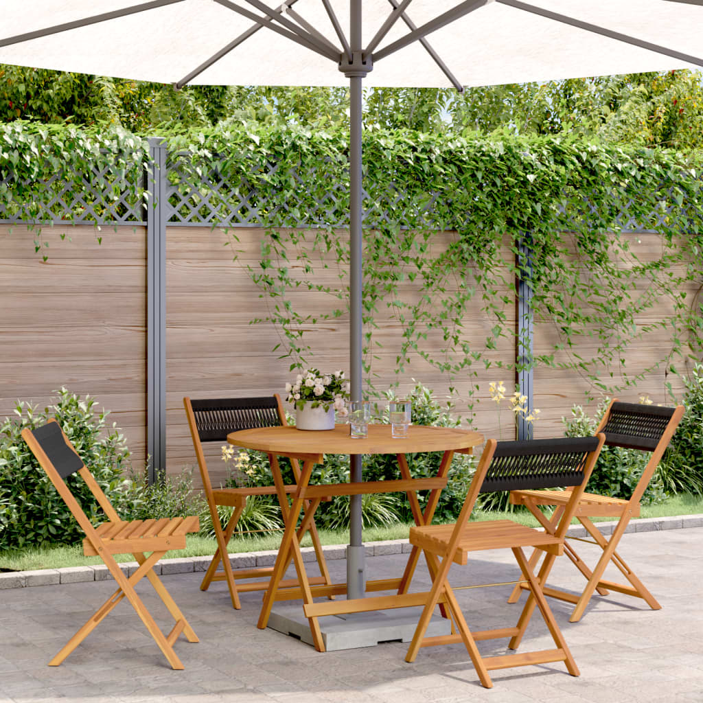 3 Piece Bistro Set Polypropylene And Solid Wood