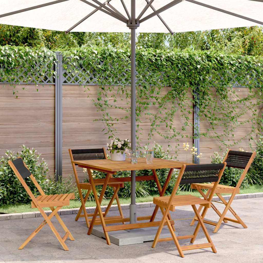 3 Piece Bistro Set Polypropylene And Solid Wood